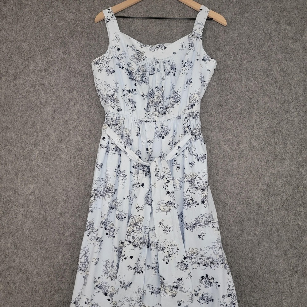 Gal Meets Glam Dress Womens 12 Maxi Sleeveless‎ Belted Lula Cottagecore Toile - Picture 5 of 14